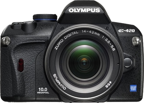 Olympus E-420 デジタル一眼カメラ 14-45mm 40-150mm オリンパス ニュースリリース： 世界最薄・最小※、「AFライブビュー